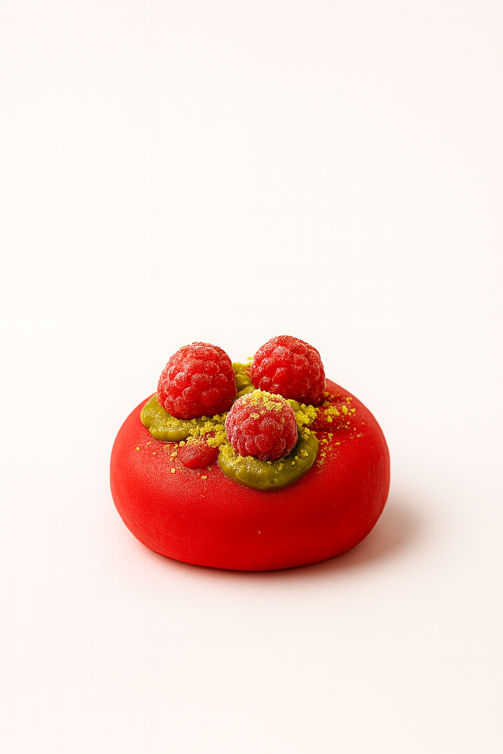 Pâtisserie trompe-l’œil Cookie pistache framboise